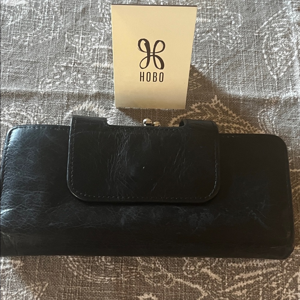 HOBO Midnight Black Leather Wallet